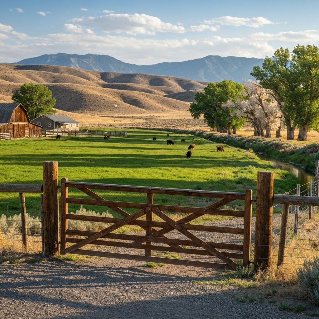 The Shaggy Farmstead property in Melba, Idaho with pastures and Highland cattle